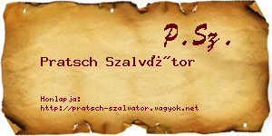 Pratsch Szalvátor névjegykártya